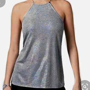 Shimmery Guess silver halter